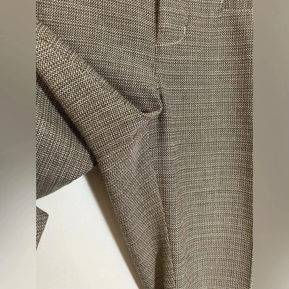 CAbi Tweed Suit:Jacket (Sz 8)&Pants (Sz 6) Gray Crop Ruched Sleeve Blazer Career - Picture 15 of 16